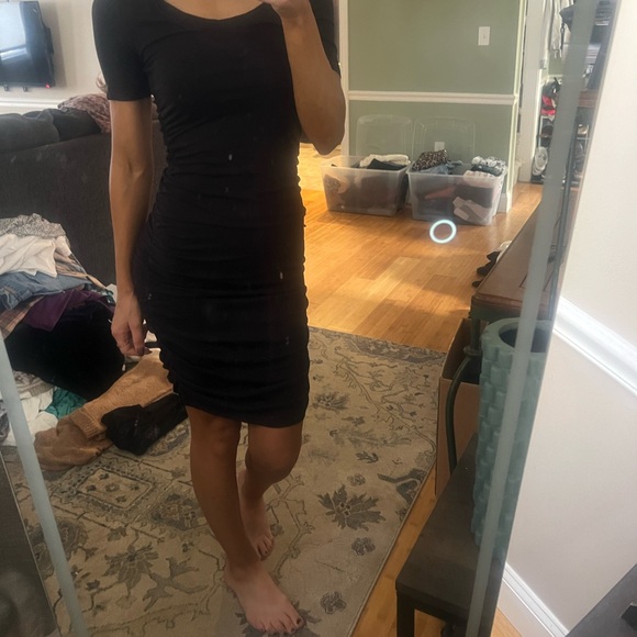 Z supply adorable ribbed black mid length dress (tags on!) - Picture 2 of 8